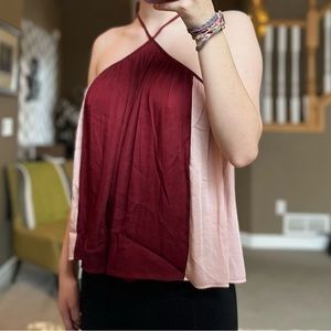 Red Flowy Top By Banana Republic. Brand new with tags! Silky and sexy.